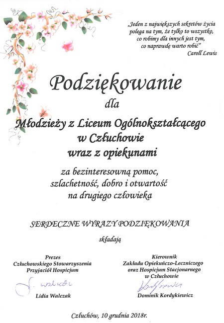 podziekowania