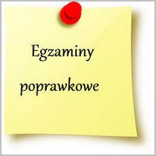 Terminy egzaminów poprawkowych.