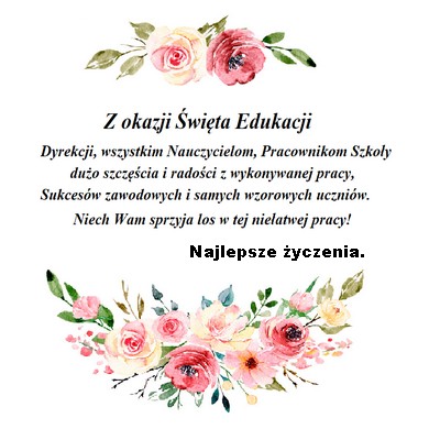 Najlepsze życzenia.
