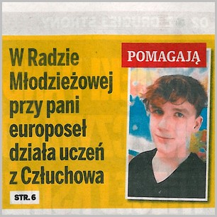 Artykuł prasowy o naszym uczniu.
